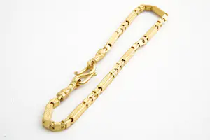 186 - Hoog gehalte 22 karaats geel-gouden armband - staafjes / schakel model kopen? Bied vanaf 630!