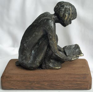 Astrid Veldhuyzen-Koppen - Bronzen leesbeeld / leesbeeldje , “Ontdekkingsreis“ - 2001 kopen? Bied vanaf 1!