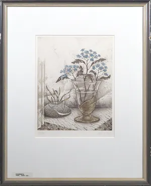 Heinz Voss - Kleurenets. Bloemstilleven - Ingelijst kopen? Bied vanaf 1!