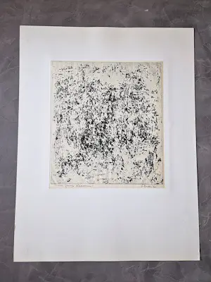 Jan Loman - Monochrome E.A. Litho - 1961 - zonder titel - met opdracht "voor jaap Kraanen" kopen? Bied vanaf 50!