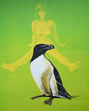 Mel Ramos - Annie and the Auk, litho (mooi ingelijst) kopen? Bied vanaf 795!