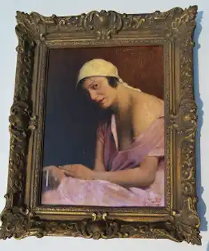Armin Glatter - Stilleven van dame met sigaret. verkocht voor € 300!