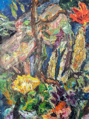 Jacobus Doeser - Bloemen en bladeren (incl. origineel schilderspalet!) kopen? Bied vanaf 1000!