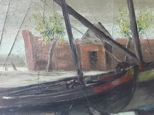 Niet of onleesbaar gesigneerd - Havenzicht - Boten aan de Steiger kopen? Bied vanaf 1!