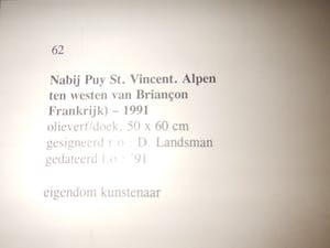 Dirk Landsman - Nabij Puy Vincent. Alpen ten westen van Briancon 1991 kopen? Bied vanaf 295!
