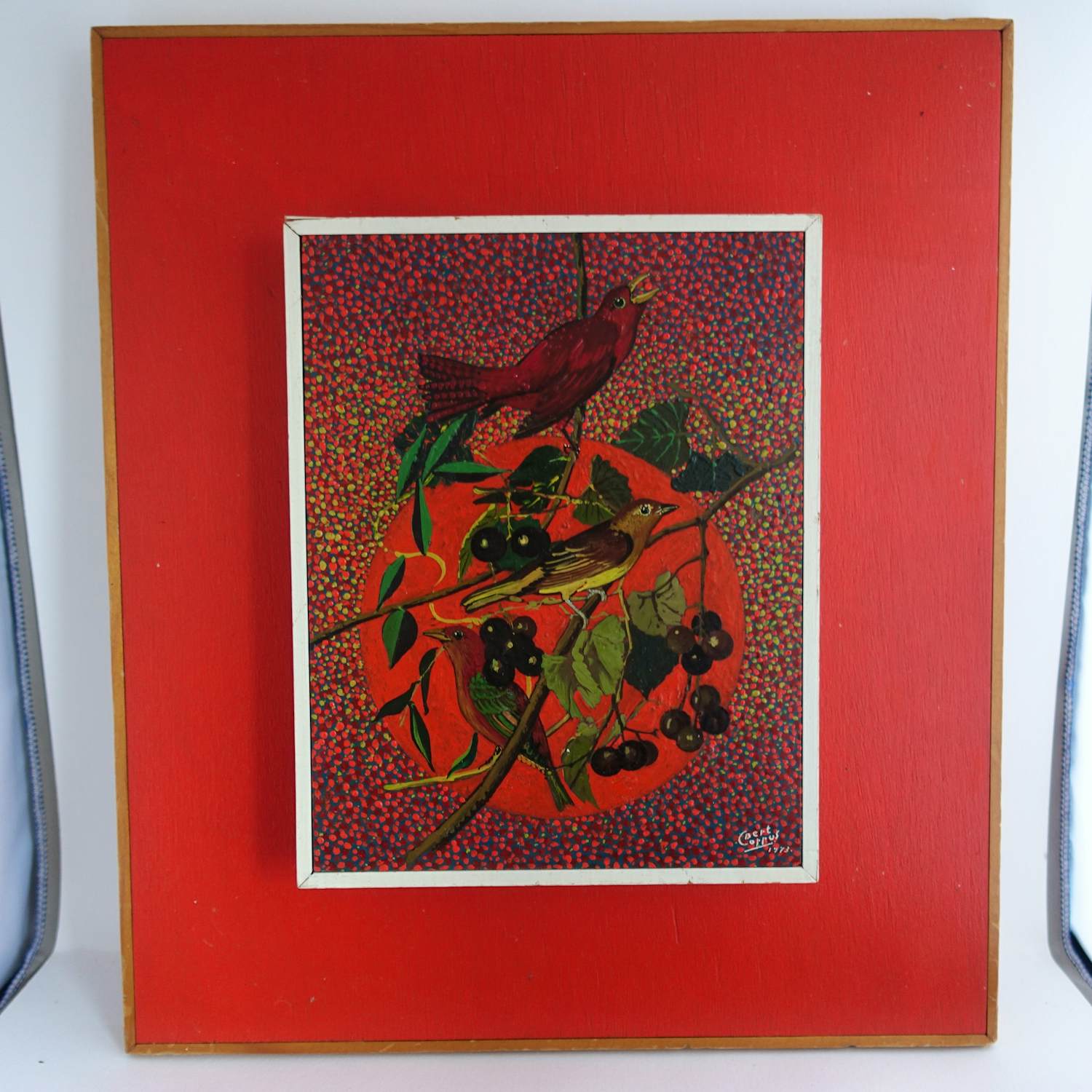 Bert Coppus - 3 vogels met druiventakken verkocht voor € 40!