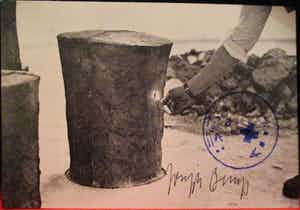 Joseph Beuys - Joseph Beuys - Joseph Beuys from "Tram Stop" Karte, Handsigniert und gestempel verkocht voor € 270!