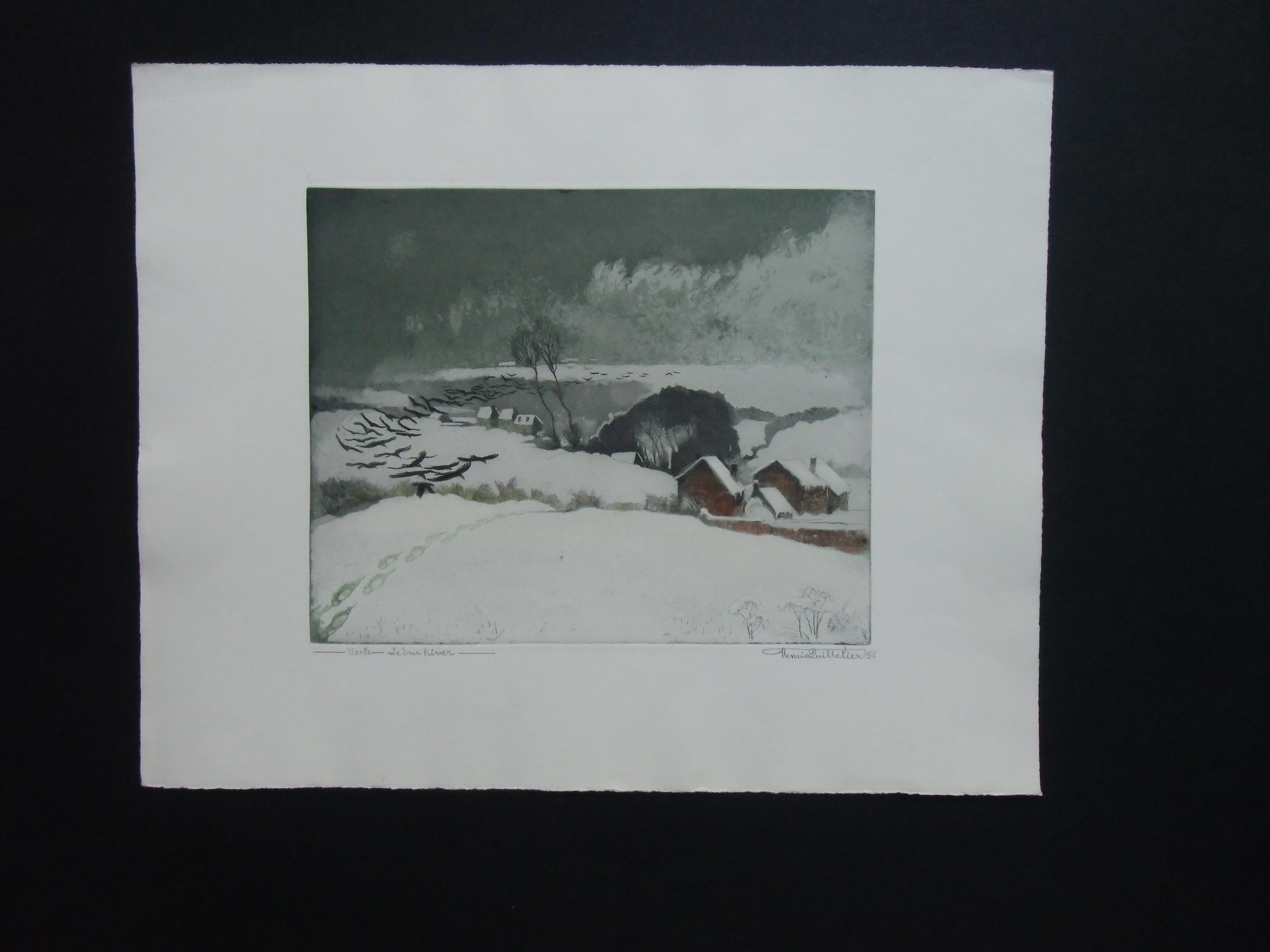 Henri Quittelier - LE DUR HIVER /// KLEURETS VAN HENRI QUITTELIER kopen? Bied vanaf 40!