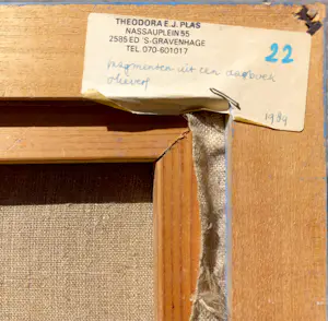 Theodora Plas - Fragmenten uit een dagboek, olieverf op doek (netjes ingelijst) kopen? Bied vanaf 125!