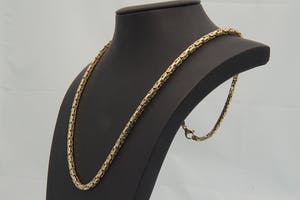 1234- Massief (102gr!) 18 karaats geelgouden "Konings" ketting - Lang formaat kopen? Bied vanaf 2800!