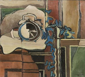 Teunis van Donselaar - Olieverf op doek, Stilleven met klok kopen? Bied vanaf 35!