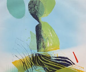 Hans Vredegoor - L’ile en bleu, aquatint ets kopen? Bied vanaf 30!