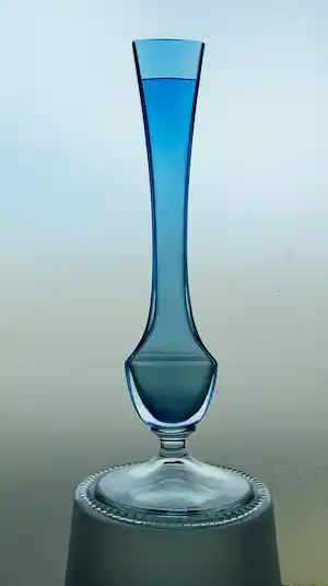 Val-Saint-Lambert - Solifore vaasje blauw verkocht voor € 25!