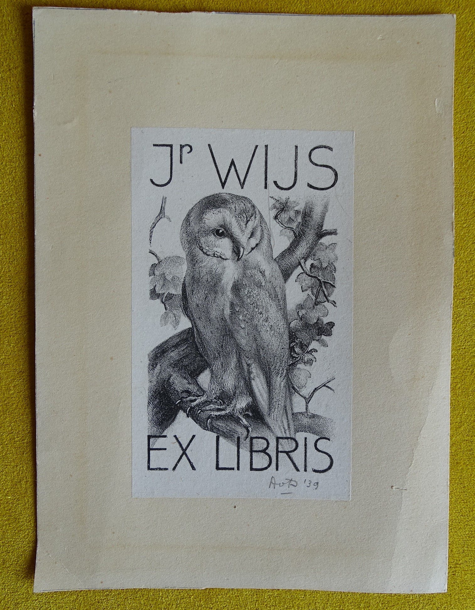 Aart van Dobbenburgh - Uil, Litho kopen? Bied vanaf 1!