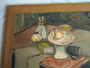 Niet of onleesbaar gesigneerd - Olieverf op schilderskarton , Onions , stilleven - ingelijst kopen? Bied vanaf 1!