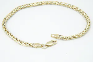 Mooie 14 karaats gouden kinder/dames model armband - vossestaart schakel kopen? Bied vanaf 110!