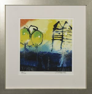 Theo Koster - Zeefdruk, Zonder titel - Ingelijst kopen? Bied vanaf 1!