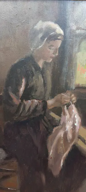 Niet of onleesbaar gesigneerd - Vrouw met kind - Olieverf op paneel kopen? Bied vanaf 1!