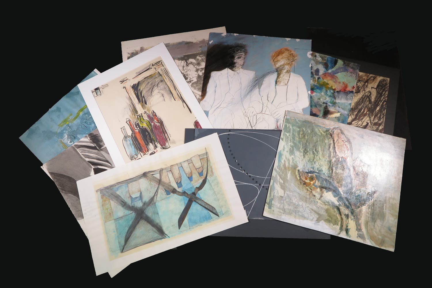 Monica de Jong - en andere - Lot van 10 werken op papier kopen? Bied vanaf 1!