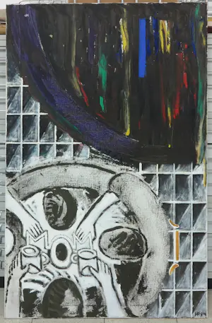 Hannes Postma - Olieverf op doek, Bovenaanzicht (Groot) kopen? Bied vanaf 1!