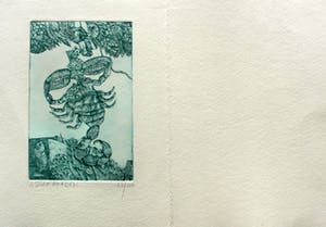 Ab Steenvoorden - Ets/aquatint van een schorpioen kopen? Bied vanaf 1!