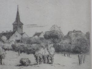 Hendrik de Laat - Gezicht op Vlijmen - Ets kopen? Bied vanaf 40!