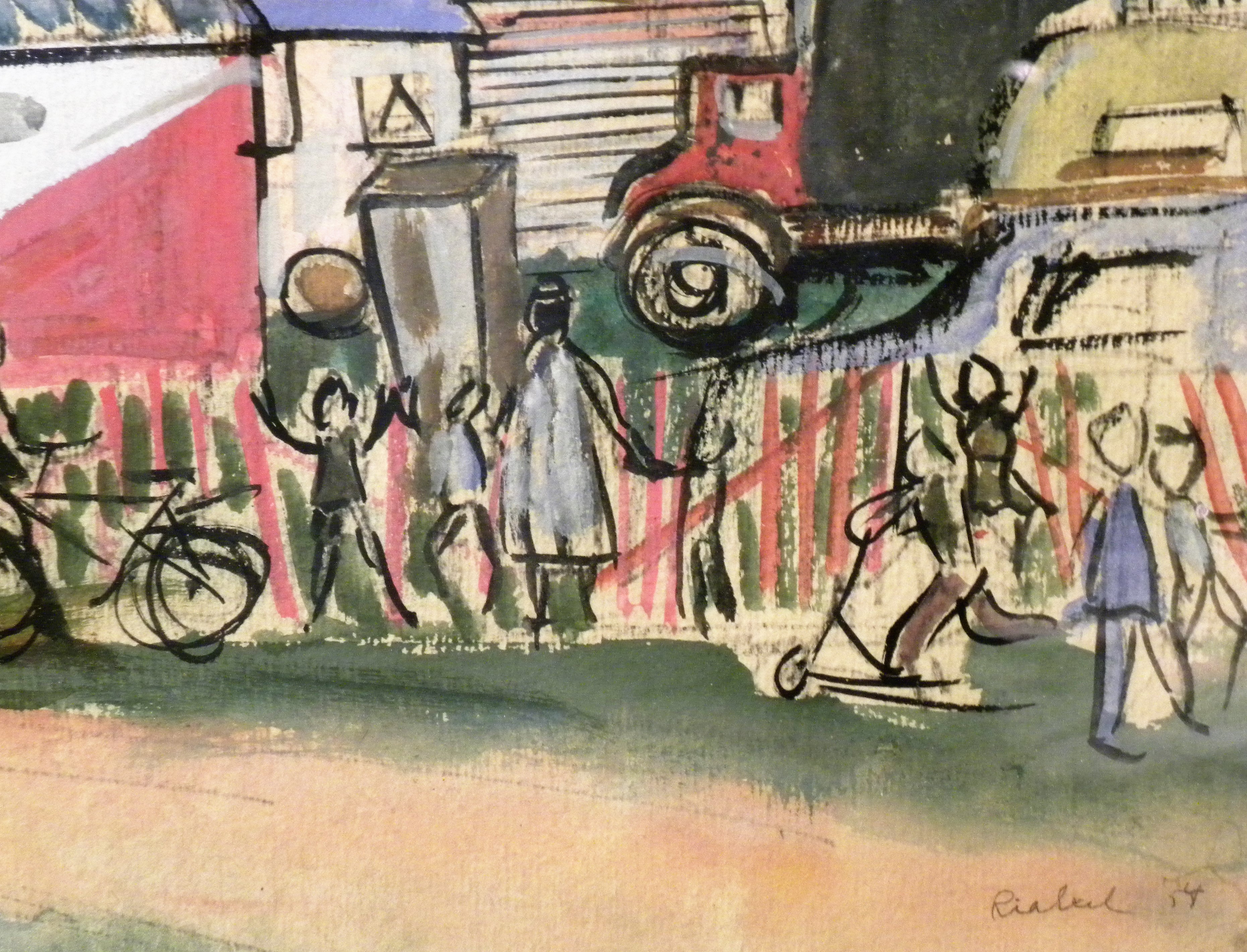 Niet of onleesbaar gesigneerd - Circus - 1954 - wel gesigneerd kopen? Bied vanaf 1!