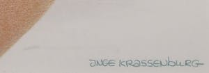 Inge Krassenburg - Potlood, Anoescka II - Ingelijst (Groot) kopen? Bied vanaf 70!