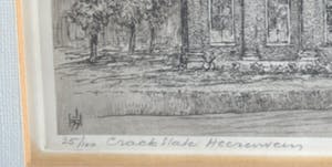 Johan Hemkes - Heerenveen, Crack State - ets, oplage 100, fraai ingelijst kopen? Bied vanaf 45!