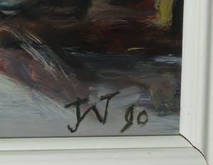 Hans Willems - Olieverf op doek, Boslandschap - Ingelijst (Groot) kopen? Bied vanaf 70!