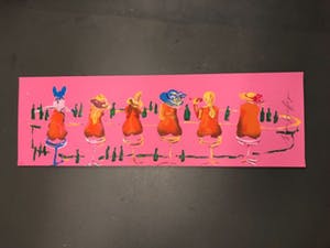 Espen Hagen - Gr Zeefdruk SIX LADIES AT THE PINK BAR Hand gesigneerd kopen? Bied vanaf 50!