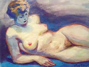 Klaas Pijlman - Naakte dame. Liggend. verkocht voor € 75!