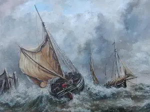 Edward Henry Eugene Fletcher - Schepen op ruig water kopen? Bied vanaf 200!