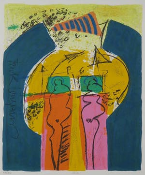 Frank Lengvenius - Zeefdruk, Samen - Ingelijst kopen? Bied vanaf 20!