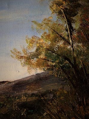 Niet of onleesbaar gesigneerd - Nederlands-Indisch olieverf - omstreeks 1920 - rivierlandschap Java - monogram kopen? Bied vanaf 10!