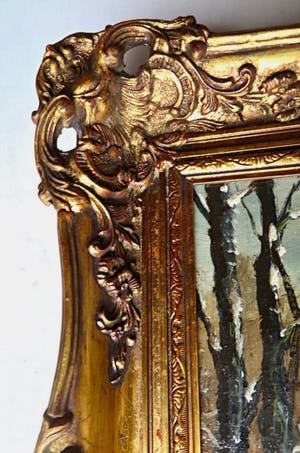 Jan Prinsen - Winterlandschap met zonsondergang - kopen? Bied vanaf 1!