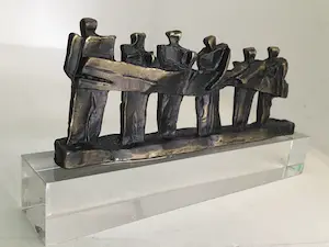 Frans Steginga - Sculptuur “ DE ZAAK VAN DE GROND TILLEN “. Gesigneerd kopen? Bied vanaf 1!