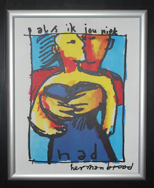 Herman Brood - Als ik jou niet had - canvas op spieraam - ingelijst kopen? Bied vanaf 90!