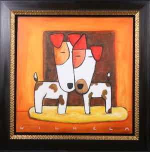 Franz Wilhelm - Acryl op doek, Love you too - Ingelijst verkocht voor € 200!