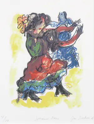 Jan Sierhuis - Litho, Spaanse dans kopen? Bied vanaf 50!