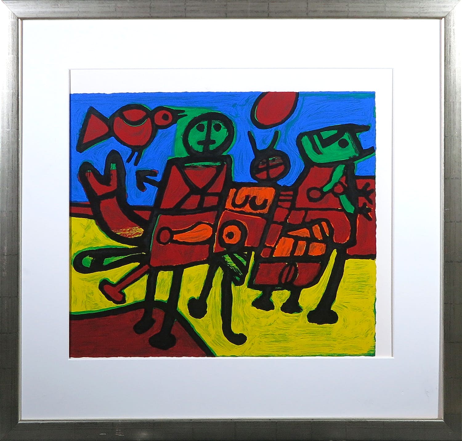 Corneille - Zeefdruk, Figuren en dieren - Ingelijst kopen? Bied vanaf 1!