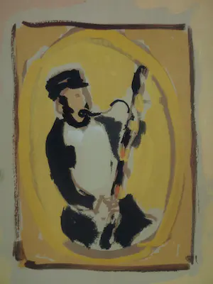 Mane-Katz - Ingelijst affiche Haifa Museum , Jewish Shtetl Wedding Orchestra kopen? Bied vanaf 1!