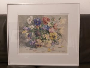 Theodorus van Oorschot - Violen in waterverf kopen? Bied vanaf 75!