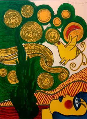 Corneille - Laatste keer: Groot formaat Zeefdruk uit 1989( ZT) verkocht voor € 195!