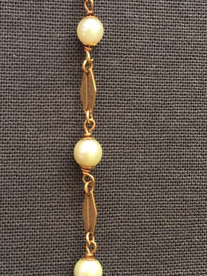 18K Goud - geelgouden vintage armband met cultivé parels kopen? Bied vanaf 145!