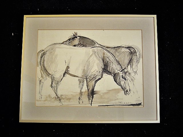 Frits van Eeden - Karakteristiek "Wilde Paarden" Aquarel van internationaal gelauwerde schilder kopen? Bied vanaf 1!