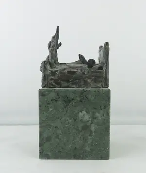 Dick Aerts - Brons op marmeren voet, Reinaert de Vos kopen? Bied vanaf 100!