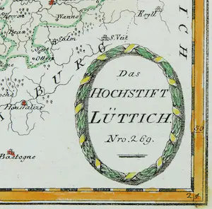 Franz Johan Joseph von Reilly - Handgekleurde kopergravure, Das Hochstift Lüttich kopen? Bied vanaf 35!