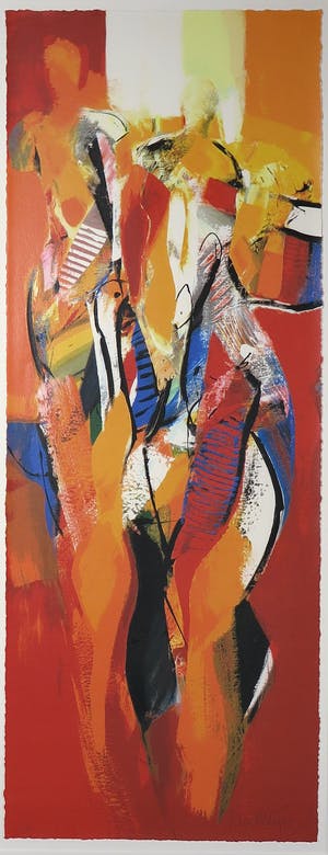 Peter Meijer - Zeefdruk, In de voorbije gaan - Ingelijst ( Groot) kopen? Bied vanaf 60!