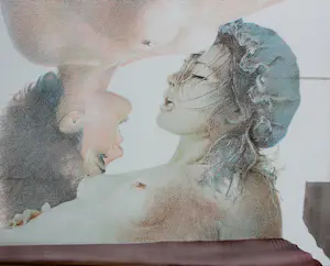 Pol Mara - olieverf op doek: dessins dans l'esprit - 1977 kopen? Bied vanaf 1000!